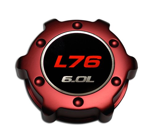 L76 6.0L RED OIL CAP Chevrolet in Billet Aluminum for Holden Special Vehicles VZ Commodore 06 07 08 09 10 11 12 2006 2007 2008 2009 2010 2011 2012 Oil Filler Caps Vision Motor Sports 101-ERPOC100102EMB375167