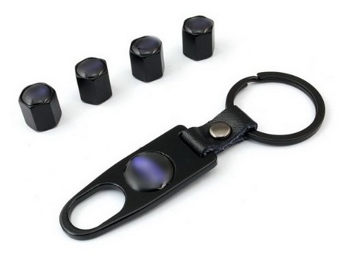 Auto Parts Black Wrench Keychain Wheel 4PCS Air Tyre Tire Valve Stems Caps Fit For A S T Thunderbird Mustang Taurus Sable F-150 E350 Explorer Tire Repair Tools LIN LIN0107-CAX14-01-D062