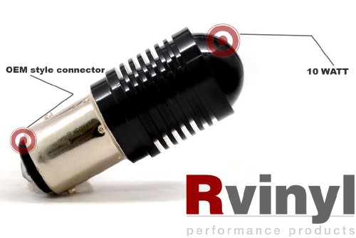 ProFocos 1157 10W White LED Light Bulb Lamp For 11157 (BAY15D) 1016 1034 1076 1130 1142 1152 1154 1158 1493 2057 2357 2396 2397 3496 3497 7528 12499 12594 P21/5W. Bulbs Rvinyl PF-1157-10W-White