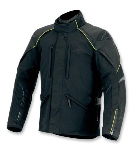 Alpinestars New Land Gore-Tex Jacket , Gender: Mens/Unisex, Apparel Material: Textile, Primary Color: Black, Distinct Name: Black/Fluorescent Yellow, Size: 4XL 3605013-155-4X Helmets Alpinestars 36050131554X