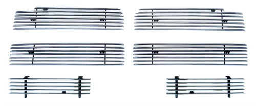 94-01 Dodge Pickup/Fullsize (Not For Sport) Combo 6PC Horizontal Billet Polished Aluminum Grille Grill Insert Grille Inserts MaxMate BG-DG141+BG-DG179