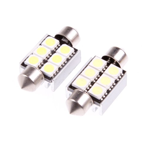Bulbs Amtopseller AUS-36mm6ledcanbus-white-2pcs