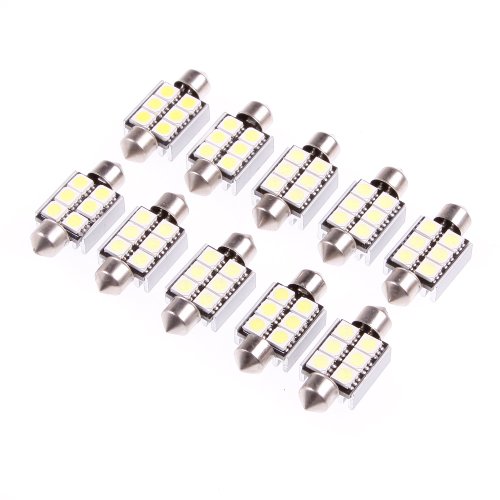 Bulbs Amtopseller AUS-36mm6ledcanbus-white-10pcs