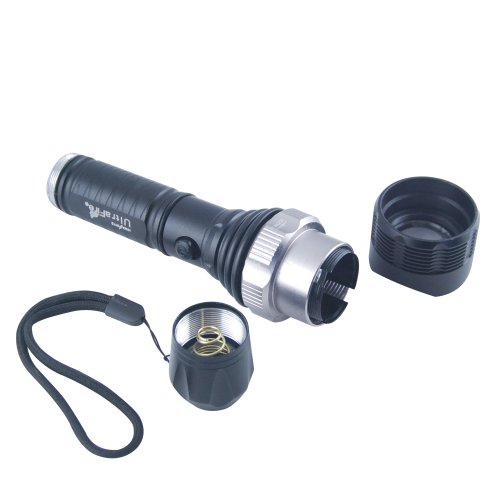 1000 LM CREE XM-L 8066-T6 Zoomable Rechargeable Flashlight Torch with 5 Modes Flashlight Torch With Car Charger, straight charger and battery Flashers THG CR8066TL-1