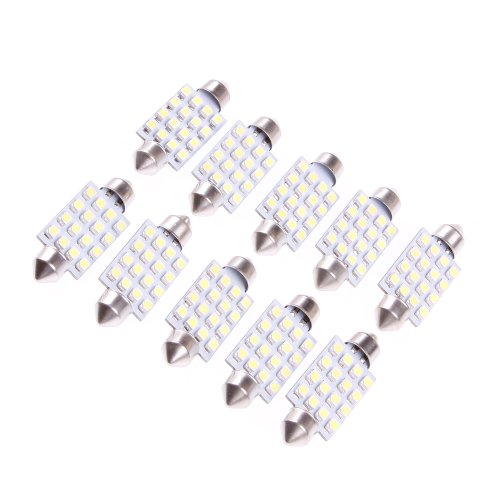 Bulbs Amtopseller AUS-42mm16ledwhite-10pcs