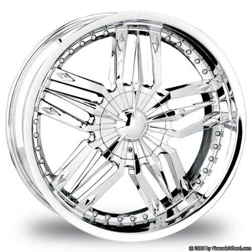 Pinnacle P23 Gitana 18x7.5 Chrome Wheel 5x108mm 5x115mm Bolt Pattern / +40mm Offset / 74mm Hub Bore Car Pinnacle P23185115-40