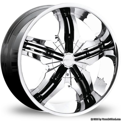 Pinnacle P40 Venice 18x7.5 Chrome Wheel with Black Inserts 5x108mm 5x115mm Bolt Pattern / +40mm Offset / 74mm Hub Bore Car Pinnacle P40185115-40