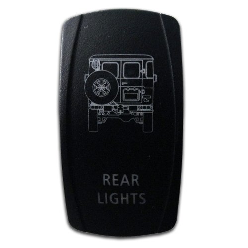 Rocker Switch Toyota Land Cruiser 40 Series Rear Lights Symbol - Red LED Interior Light CH4X4 Industries CH4X4-40SR-R