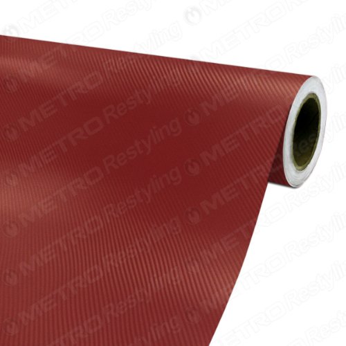 5ft x 40ft (200 Sq/ft) Arlon Ultimate PremiumPlus RED ALUMINUM CARBON FIBER Vinyl Car Wrap Film CWC-519CF Decals Arlon UPP-CWC519CF-5-40