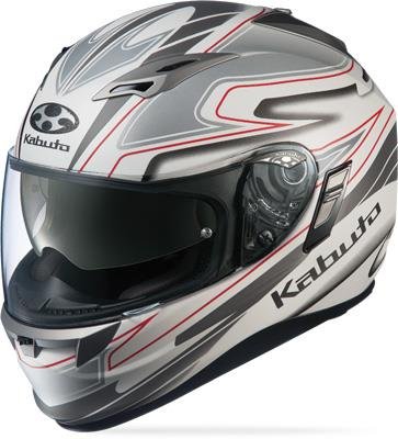 Kabuto Kamui Graphic Helmet , Gender: Mens/Unisex, Helmet Type: Full-face Helmets, Helmet Category: Street, Distinct Name: Fluente Flat White, Primary Color: White, Size: Md XF-3-74-1113M Helmets Kabuto XF-3-74-1113M