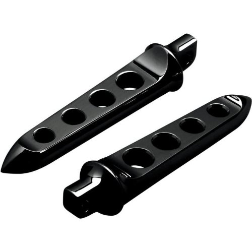 Pro-One Performance Billet Footpegs - Scimitar - Black 500790B Foot Pegs Pro-One 500790B