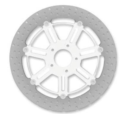 RSD Delmar 13in. Two-Piece Brake Rotor - Chrome 01333015DELLS Rotors RSD 01333015DELLS