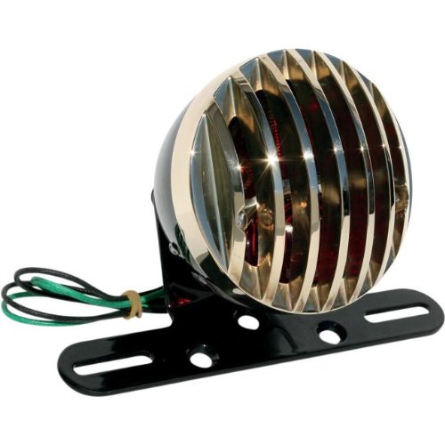 NYC Choppers 1928 Ford Bobber Style OEM Mount Tail Light/License Plate - Black - Brass Grille 28 OEM B/BRS Frames NYC Choppers 28 OEM B/BRS