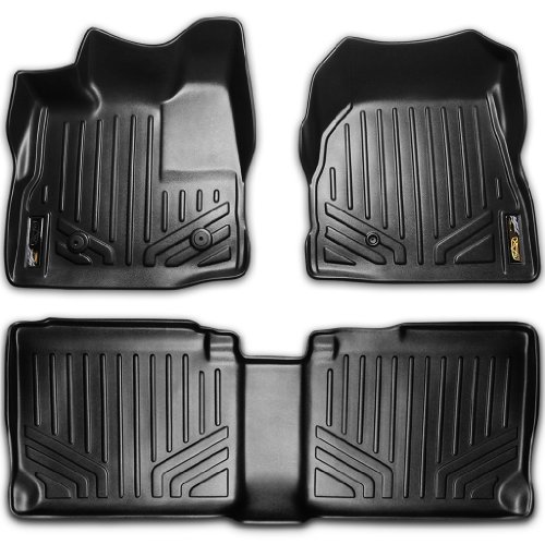 Maxliner MAXFLOORMAT Two Row Set Custom Fit All Weather Floor Mats For Select Chevrolet Equinox/GMC Terrain Models - (Black) Custom Fit MAXLINER A0119/B0070