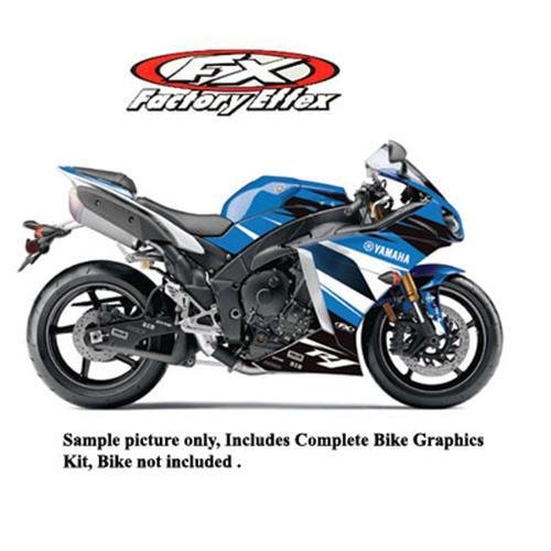 Factory Effex Yamaha EV-R BLU Complete Bike Graphics Kit for YZF R1 09-11 (15-15224-B) Decals Factory Effex 15-15224-B