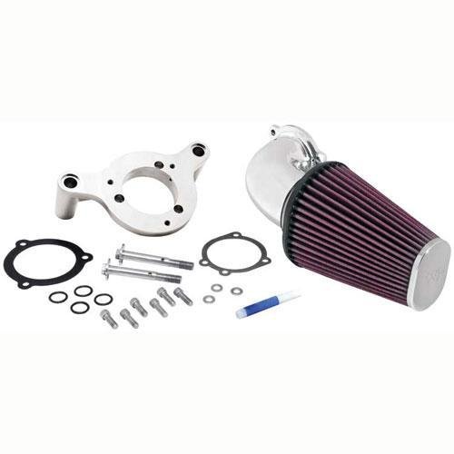 K&N 63-1125P AirCharger Performance Intake Kit For Harley-Davidson Twin Cam with CV Carb or Delphi EFI (Yr 1999-11) Air Filters K&N Yr 1999-11
