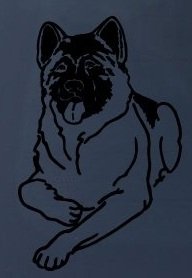 AKITA - Dog - Vinyl Car Decal Sticker #1484 | Vinyl Color: Black Decals StickyChimp SC-Batch-D-5299