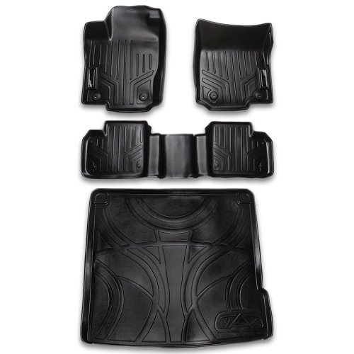Maxliner MAXFLOORMAT Complete Set Custom Fit All Weather Floor Mats For Select Mercedes Benz ML350 Models - (Black) Custom Fit MAXLINER A0104/B0104/D0104