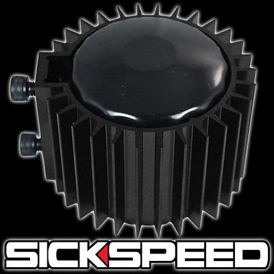 Black Engine Oil Filter Cooler/Heat Sink Cover/Cap Billet Aluminum Kit Ef Eg Heat Sinks Sickspeed BLK HEATSINK