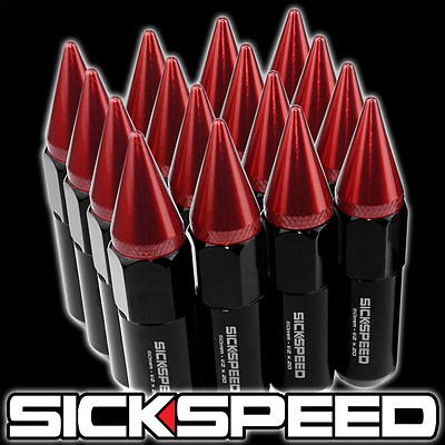 Lug Nuts Sickspeed 16PC 60 BLK w/ RED SPK 1/2X20