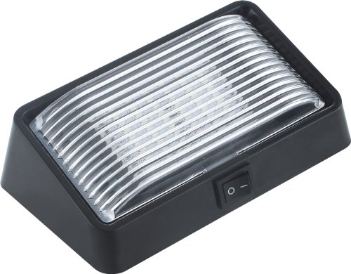 Green LongLife RV LED Rectangle Porch Light Fixture w/ Clear & Amber Lens 150 or 96 LUM On/Off Switch Cool White 9090133 Lighting Green LongLife 9090133