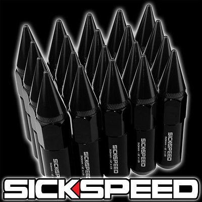 Lug Nuts Sickspeed 20PC 60 BLK w/ BLK SPK 12X1.5