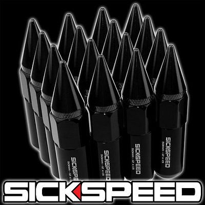 Lug Nuts Sickspeed 16PC 60 BLK w/ BLK SPK 12X1.5