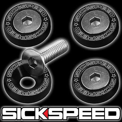 Fasteners Sickspeed 4PC BLK BFW 6MM