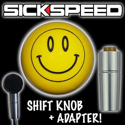 Knobs Sickspeed YEL/BLK SMILEY + AUTO ADAPTER