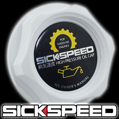 Oil Filler Caps Sickspeed WHT HON OC W/ BLK SS INSERT
