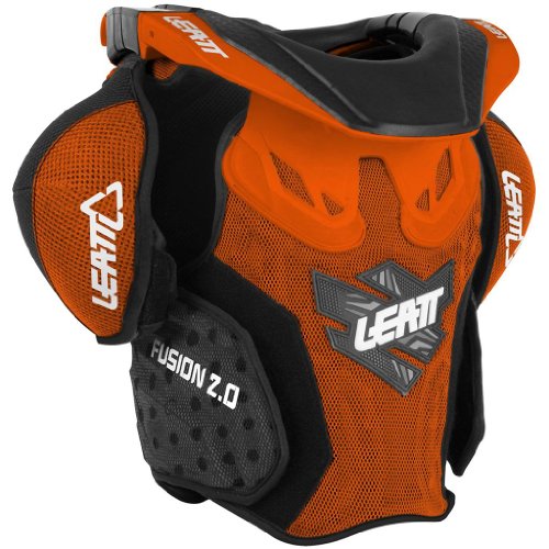 Leatt Youth Fusion Vest 2.0 Junior Neck and Torso Protection - Orange/Black - Small/Medium Neck Protection Leatt Brace LF-1014010005SM