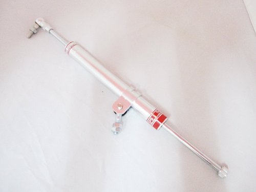 Universal Silver Steering Damper 400mm 7way Adjustment Stabilizer Fits Motorcycle Stabilizers & Dampeners Mnpkits Mnp1000025