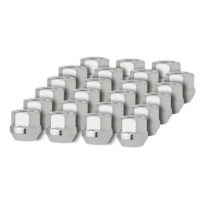 23 Premium DPAccessories Zinc Open Bulge Acorn Wheel/Lug Nuts (1/2-20 Thread) 0.84 Tall, 19mm - 3/4 Hex Drive Lug Nuts DPAccessories D2122-2308/23
