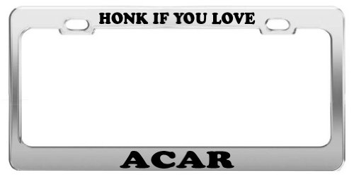 HONK IF YOU LOVE ACAR License Plate Frame Tag Holder Car Truck Accessory Frames Product Express HONK LOVE 130