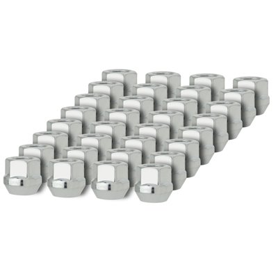 32 Premium DPAccessories Zinc Open Bulge Acorn Wheel/Lug Nuts (1/2-20 Thread) 0.84 Tall, 19mm - 3/4 Hex Drive Lug Nuts DPAccessories D2122-2308/32