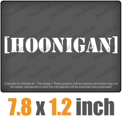 Hoonigan 7.8 x 1.2 inch JDM Decal Sticker Aufkleber Racing DUB Die Cut Bumper Stickers Kiwistar csf0151_10