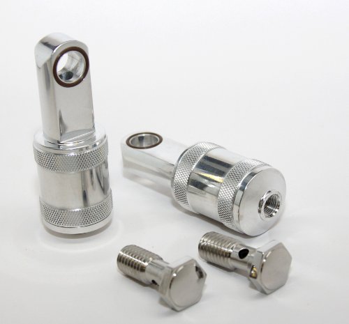 Speed Dealer Knurled Polished Head Breather Kit for 91 and up Evo Sportster Breather Filters Speed Dealer Customs SD-BRE-KN-PL