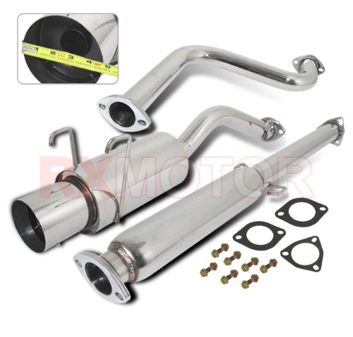 1993-1997 HONDA DEL SOL SOHC 2.25 CATBACK EXHAUST SYSTEM W/ 4.5 MUFFLER TIP Exhaust Valves RXMOTOR HD41930CH