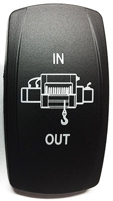 Rocker Switch Winch In / Out Dual Momentary UTV [Amber backlight} Multifunction Carling RSWinchDM