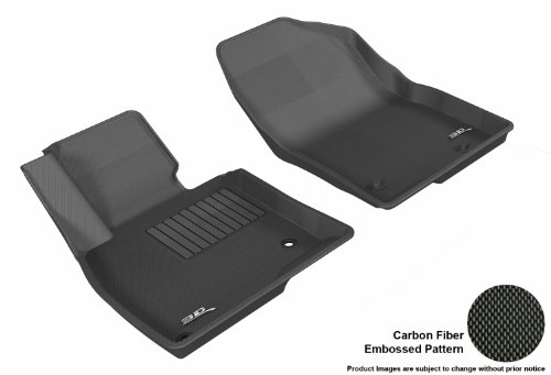 3D MAXpider Front Row Custom Fit All-Weather Floor Mat for Select Mazda6 Models - Kagu Rubber (Black) Custom Fit 3D MAXpider L1MZ04011509