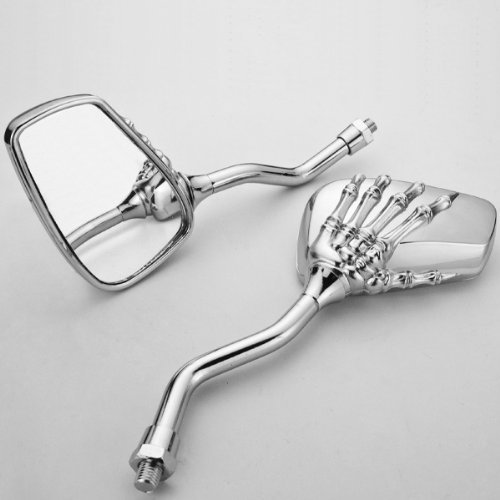 Motorcycle Accessories Multi Angle Adjustable Chrome Plated Billet Aluminum Outside Handle Bar End Convex Blindsight Rearview Left & Right Side View Mirrors Universal Fit For Harley Davidson Cruiser Sportster XL Dyna Super Glide Softail V-Rod Mirrors LIN LIN301-MTP13_09_M006