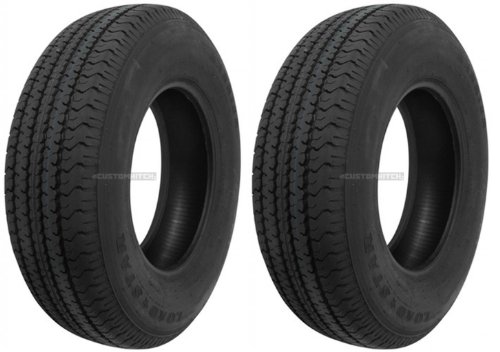 2-Pack Trailer Tires Bias Ply #399 ST205/75D14 ST 205/75 D 14 Load Range C Tire Trailer eCustomRim 399