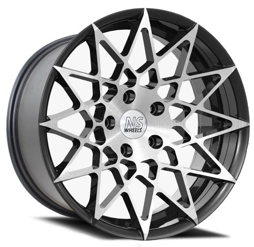 17 Wheels Ns Mesh 17x10 Machine Black Machine Face 5x100 5x114.3 Car Ns Wheels nsmesh17105100114mbmf