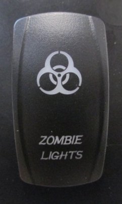 Adrenaline Cycles Dual Back Lit LED GREEN LIGHT ZOMBIE Rocker Switch ON OFF NEW FOR ALL ATV UTV OFF ROAD 4X4 VEHICLES TRUCKS JEEP SUV BOAT RV SXS #ACZRSG Switches Adrenaline Cycles ACZRSG