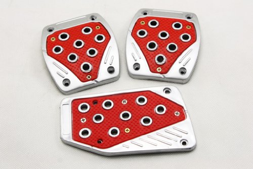 Neverland Red Universal Strong PVC Nonslip Safety Pedal Accelerator Brake Clutch for Manual Car MT Body Neverland-motor(Automotive & Powersports) A38-3
