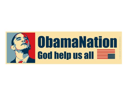 ObamaNation (Decal/bumper Sticker) Decals Big Cat Sticker Shack ON-1