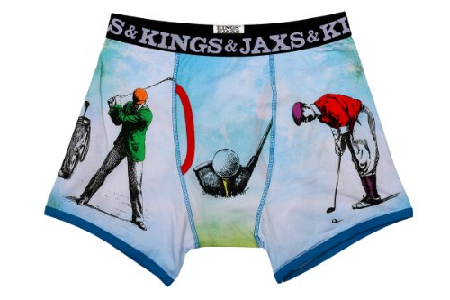 Kings and Jaxs Men's Bogey Boxer Briefs (Blue, Medium) Categories Kings and Jaxs 1011-003