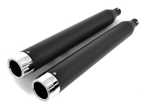 3.5 Harley-Davidson FLH FLT Dresser Road King Exhaust Mufflers Black with Chrome Tips Vehicles Demons Cycle Black Slip Black Mufflers 5044