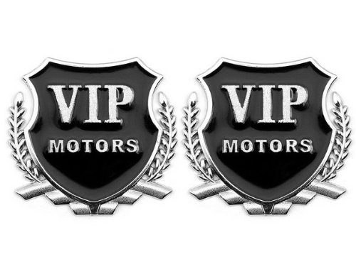 Auto Replacement 2pcs Chrome Metal 3D side Decals MOTOR SPORT Auto Logo Emblem Badge Sticker Fit For Silver VIP MOTOR SPORT CAR Body LIN LIN201-CBE13-11-A035