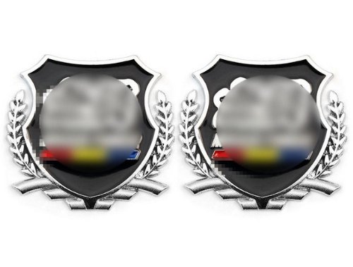 Auto Replacement 2pcs Chrome Metal 3D side Decals Logo Emblem Badge Sticker Fit For Silver mugen power HD AC Body LIN LIN201-CBE13-11-A040